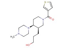 3-[(3R*,4S*)-4-(4-methylpiperazin-1-yl)-1-(3-thienylcarbonyl)piperidin-3-yl]propan-1-ol