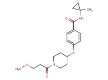 4-{[1-(3-methoxypropanoyl)piperidin-4-yl]oxy}-N-(1-methylcyclopropyl)benzamide