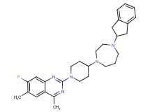 2-{4-[4-(2,3-dihydro-1H-inden-2-yl)-1,4-diazepan-1-yl]-1-piperidinyl}-7-fluoro-4,6-dimethylquinazoline