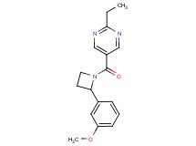 2-ethyl-5-{[2-(3-methoxyphenyl)-1-azetidinyl]carbonyl}pyrimidine