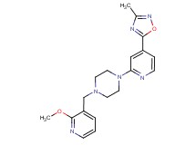 1-[(2-methoxypyridin-3-yl)methyl]-4-[4-(3-methyl-1,2,4-oxadiazol-5-yl)pyridin-2-yl]piperazine