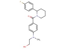 2-[(4-{[2-(4-fluorophenyl)-1-piperidinyl]carbonyl}phenyl)(methyl)amino]ethanol