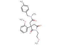 2-[1-(2-methoxyethyl)-3-(2-methoxyphenyl)-2,5-dioxo-3-pyrrolidinyl]-N-methyl-N-(4-methylbenzyl)acetamide