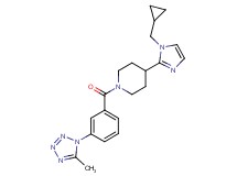 4-[1-(cyclopropylmethyl)-1H-imidazol-2-yl]-1-[3-(5-methyl-1H-tetrazol-1-yl)benzoyl]piperidine