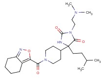 3-[2-(dimethylamino)ethyl]-5-(3-methylbutyl)-5-[1-(4,5,6,7-tetrahydro-2,1-benzisoxazol-3-ylcarbonyl)piperidin-4-yl]imidazolidine-2,4-dione