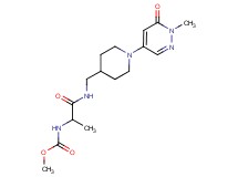 methyl [1-methyl-2-({[1-(1-methyl-6-oxo-1,6-dihydro-4-pyridazinyl)-4-piperidinyl]methyl}amino)-2-oxoethyl]carbamate