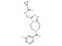 N-{[7-(3-chlorobenzoyl)-6,7,8,9-tetrahydro-5H-[1,2,4]triazolo[4,3-d][1,4]diazepin-3-yl]methyl}cyclopropanecarboxamide