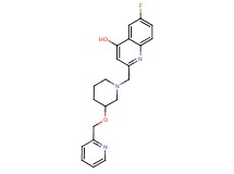 6-fluoro-2-{[3-(pyridin-2-ylmethoxy)piperidin-1-yl]methyl}quinolin-4-ol