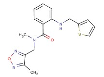 N-methyl-N-[(4-methyl-1,2,5-oxadiazol-3-yl)methyl]-2-[(2-thienylmethyl)amino]benzamide