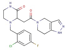 4-(2-chloro-4-fluorobenzyl)-3-[2-oxo-2-(1,4,6,7-tetrahydro-5H-pyrazolo[4,3-c]pyridin-5-yl)ethyl]-2-piperazinone