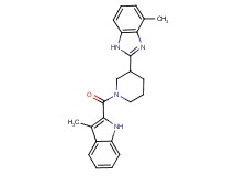 4-methyl-2-{1-[(3-methyl-1H-indol-2-yl)carbonyl]-3-piperidinyl}-1H-benzimidazole