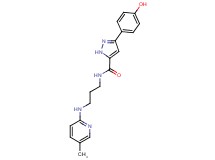 3-(4-hydroxyphenyl)-N-{3-[(5-methyl-2-pyridinyl)amino]propyl}-1H-pyrazole-5-carboxamide