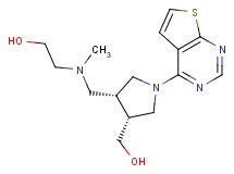 2-[{[(3R*,4R*)-4-(hydroxymethyl)-1-thieno[2,3-d]pyrimidin-4-ylpyrrolidin-3-yl]methyl}(methyl)amino]ethanol