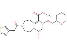 methyl 7-oxo-9-(tetrahydro-2H-pyran-2-ylmethoxy)-3-(1,3-thiazol-4-ylacetyl)-1,2,3,4,5,7-hexahydropyrido[1,2-d][1,4]diazepine-10-carboxylate