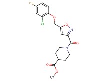methyl 1-({5-[(2-chloro-4-fluorophenoxy)methyl]-3-isoxazolyl}carbonyl)-4-piperidinecarboxylate
