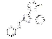 N-{[4-(3-fluorophenyl)-5-pyridin-2-yl-1H-imidazol-2-yl]methyl}pyrimidin-2-amine