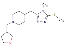 4-{[4-methyl-5-(methylthio)-4H-1,2,4-triazol-3-yl]methyl}-1-(tetrahydrofuran-3-ylmethyl)piperidine