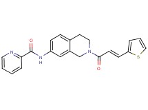 N-{2-[(2E)-3-(2-thienyl)-2-propenoyl]-1,2,3,4-tetrahydro-7-isoquinolinyl}-2-pyridinecarboxamide