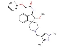 N-{(2R*,3R*)-1'-[(1,3-dimethyl-1H-pyrazol-4-yl)methyl]-2-methoxy-2,3-dihydrospiro[indene-1,4'-piperidin]-3-yl}-2-phenoxyacetamide