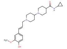 N-cyclopropyl-1'-[(2E)-3-(4-hydroxy-3-methoxyphenyl)-2-propen-1-yl]-1,4'-bipiperidine-4-carboxamide
