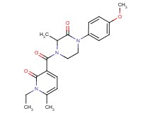 4-[(1-ethyl-6-methyl-2-oxo-1,2-dihydro-3-pyridinyl)carbonyl]-1-(4-methoxyphenyl)-3-methyl-2-piperazinone