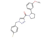 1-(4-fluorobenzyl)-4-{[2-(3-methoxyphenyl)-1-pyrrolidinyl]carbonyl}-1H-1,2,3-triazole
