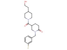1-(3-fluorobenzyl)-5-{[4-(2-hydroxyethyl)-1-piperidinyl]carbonyl}-2-piperidinone