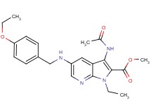 methyl 3-(acetylamino)-5-[(4-ethoxybenzyl)amino]-1-ethyl-1H-pyrrolo[2,3-b]pyridine-2-carboxylate