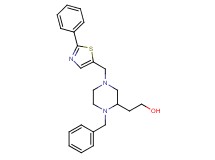 2-{1-benzyl-4-[(2-phenyl-1,3-thiazol-5-yl)methyl]-2-piperazinyl}ethanol
