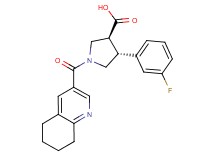 (3S*,4R*)-4-(3-fluorophenyl)-1-(5,6,7,8-tetrahydroquinolin-3-ylcarbonyl)pyrrolidine-3-carboxylic acid
