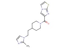 6-({4-[2-(2-methyl-1H-imidazol-1-yl)ethyl]-1-piperidinyl}carbonyl)imidazo[2,1-b][1,3]thiazole