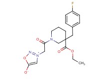 3-{2-[3-(ethoxycarbonyl)-3-(4-fluorobenzyl)-1-piperidinyl]-2-oxoethyl}-1,2,3-oxadiazol-3-ium-5-olate