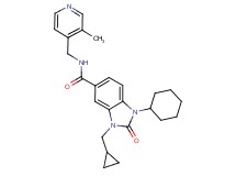 1-cyclohexyl-3-(cyclopropylmethyl)-N-[(3-methylpyridin-4-yl)methyl]-2-oxo-2,3-dihydro-1H-benzimidazole-5-carboxamide