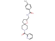4-methyl-N-{[8-(2-pyridinylcarbonyl)-1-oxa-8-azaspiro[4.5]dec-2-yl]methyl}benzamide