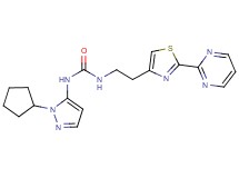 N-(1-cyclopentyl-1H-pyrazol-5-yl)-N'-[2-(2-pyrimidin-2-yl-1,3-thiazol-4-yl)ethyl]urea