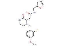 2-[1-(2-fluoro-4-methoxybenzyl)-3-oxo-2-piperazinyl]-N-(2-furylmethyl)acetamide