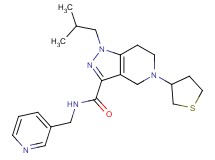 1-isobutyl-N-(3-pyridinylmethyl)-5-(tetrahydro-3-thienyl)-4,5,6,7-tetrahydro-1H-pyrazolo[4,3-c]pyridine-3-carboxamide