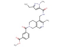 methyl 3-{[5-({[(3-ethyl-1-methyl-1H-pyrazol-5-yl)carbonyl]amino}methyl)-6-methyl-3,4-dihydro-2,7-naphthyridin-2(1H)-yl]carbonyl}benzoate
