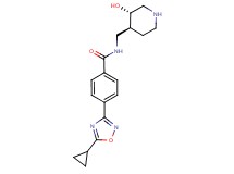 4-(5-cyclopropyl-1,2,4-oxadiazol-3-yl)-N-{[(3S*,4S*)-3-hydroxypiperidin-4-yl]methyl}benzamide