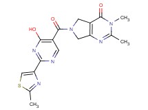 6-{[4-hydroxy-2-(2-methyl-1,3-thiazol-4-yl)pyrimidin-5-yl]carbonyl}-2,3-dimethyl-3,5,6,7-tetrahydro-4H-pyrrolo[3,4-d]pyrimidin-4-one