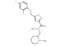 5-[(2,4-difluorophenoxy)methyl]-N-methyl-N-[(1-methyl-2-piperidinyl)methyl]-3-isoxazolecarboxamide
