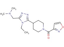 ({4-ethyl-5-[1-(isoxazol-3-ylcarbonyl)piperidin-4-yl]-4H-1,2,4-triazol-3-yl}methyl)dimethylamine