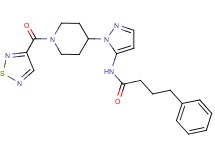 4-phenyl-N-{1-[1-(1,2,5-thiadiazol-3-ylcarbonyl)-4-piperidinyl]-1H-pyrazol-5-yl}butanamide