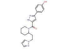 4-[5-({2-[2-(1H-pyrazol-1-yl)ethyl]-1-piperidinyl}carbonyl)-1H-pyrazol-3-yl]phenol