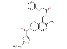 N-[(3-methyl-7-{[2-(methylthio)-1,3-thiazol-4-yl]carbonyl}-5,6,7,8-tetrahydro-2,7-naphthyridin-4-yl)methyl]-2-(phenylthio)acetamide