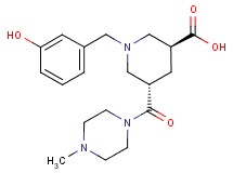 (3S*,5S*)-1-(3-hydroxybenzyl)-5-[(4-methyl-1-piperazinyl)carbonyl]-3-piperidinecarboxylic acid