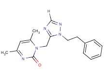 4,6-dimethyl-1-{[1-(2-phenylethyl)-1H-1,2,4-triazol-5-yl]methyl}pyrimidin-2(1H)-one
