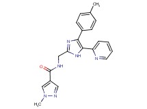1-methyl-N-{[4-(4-methylphenyl)-5-pyridin-2-yl-1H-imidazol-2-yl]methyl}-1H-pyrazole-4-carboxamide
