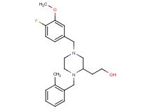 2-[4-(4-fluoro-3-methoxybenzyl)-1-(2-methylbenzyl)-2-piperazinyl]ethanol