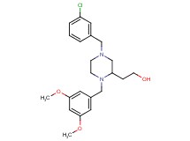 2-[4-(3-chlorobenzyl)-1-(3,5-dimethoxybenzyl)-2-piperazinyl]ethanol